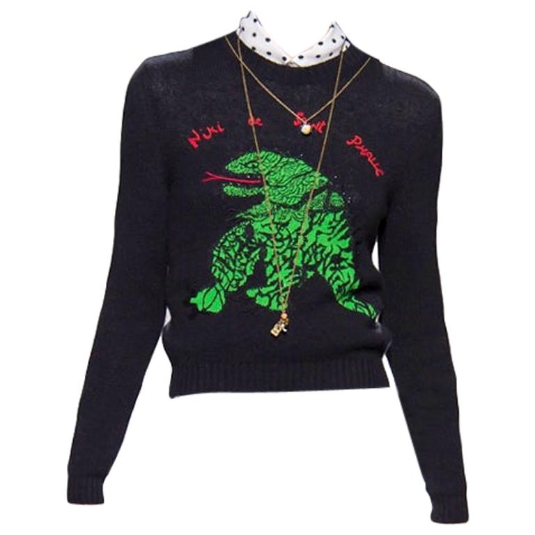 Christian Dior Black Cashmere Niki de Saint Phalle Sweater - Size US 4 at 1stDibs | dior niki de saint phalle dior, christian dior sweater green