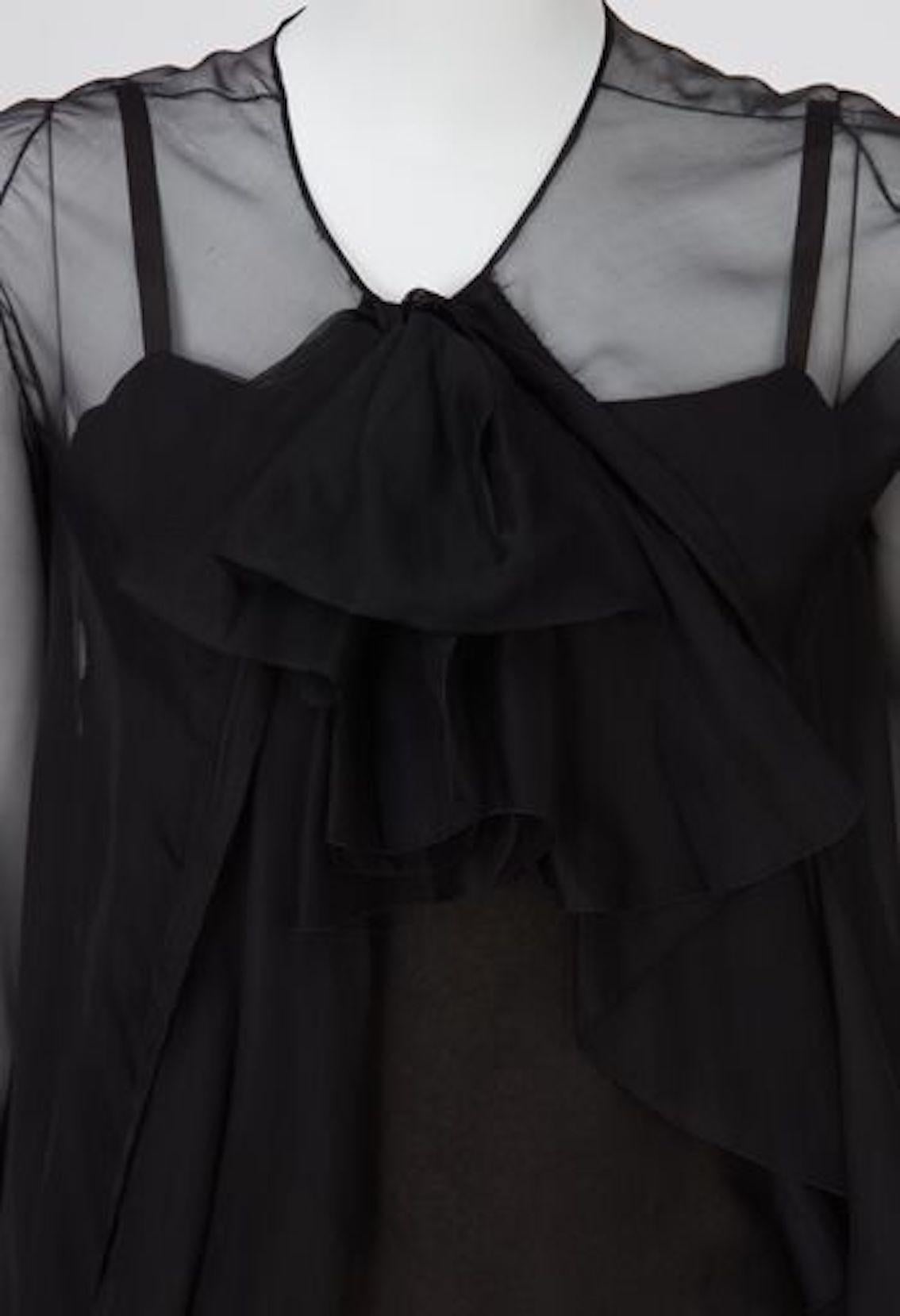 Christian Dior, Black Chiffon dress with jacket, Spring/Summer 1966 3