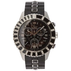 Christian Dior Black Christal Chronograph Quartz Watch CD114317R001