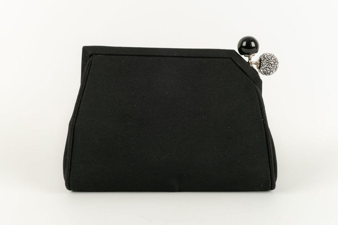 Christian Dior Black Clutch Bag In Good Condition In SAINT-OUEN-SUR-SEINE, FR