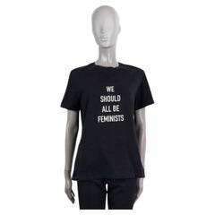 CHRISTIAN DIOR black cotton 2017 WE SHOULD ALL BE FEMINIST T-Shirt Shirt L
