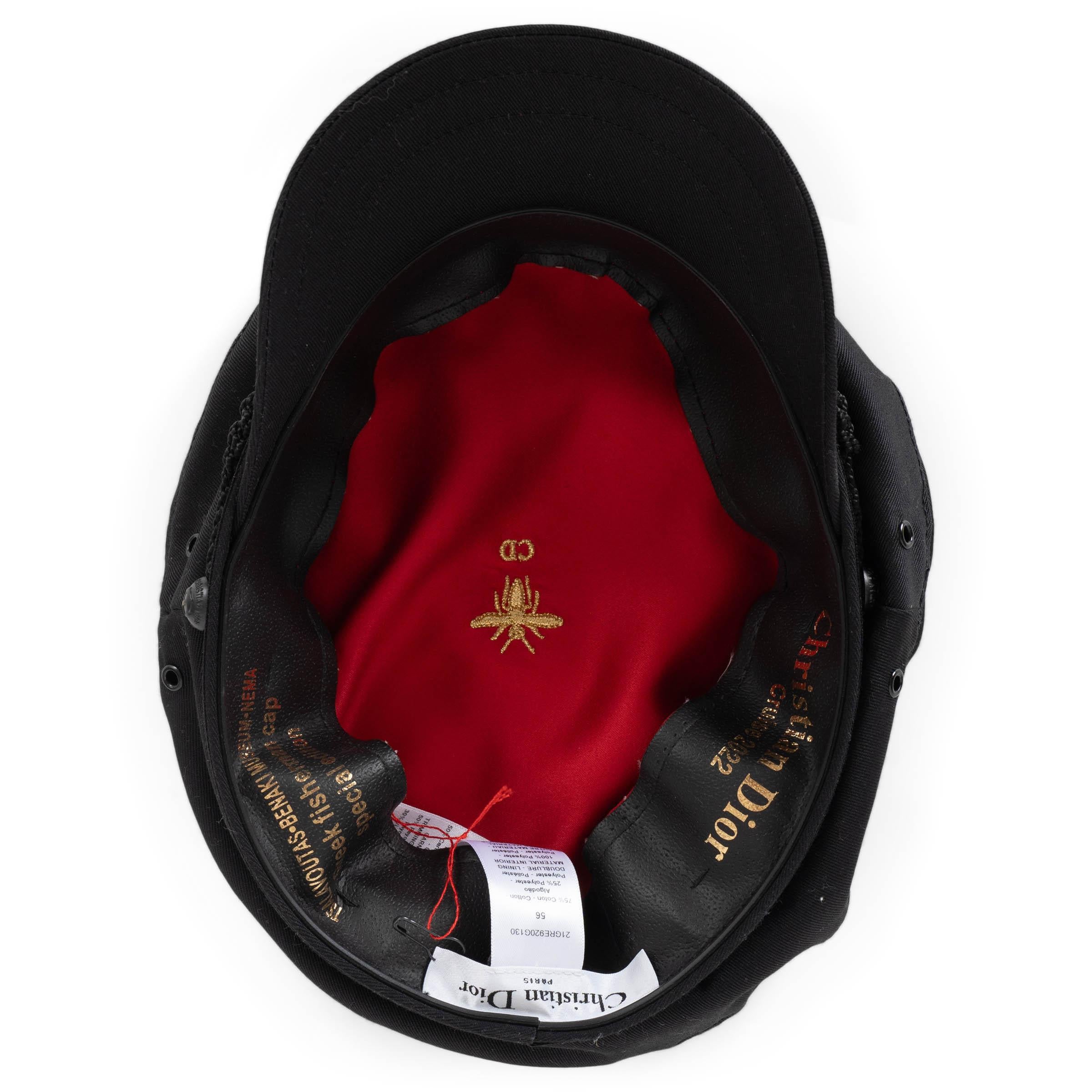 Christian Dior cotone nero 2022 greca FISHERMAN CAP 56 in vendita 1