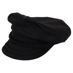 CHRISTIAN DIOR black cotton 2022 GREEK FISHERMAN Cap Hat 56