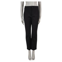 CHRISTIAN DIOR - Pantalone aderente in cotone nero 2023 con strisce laterali 42 L.