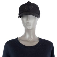 CHRISTIAN DIOR black cotton D-PLAYER CD HEART Baseball Cap Hat M