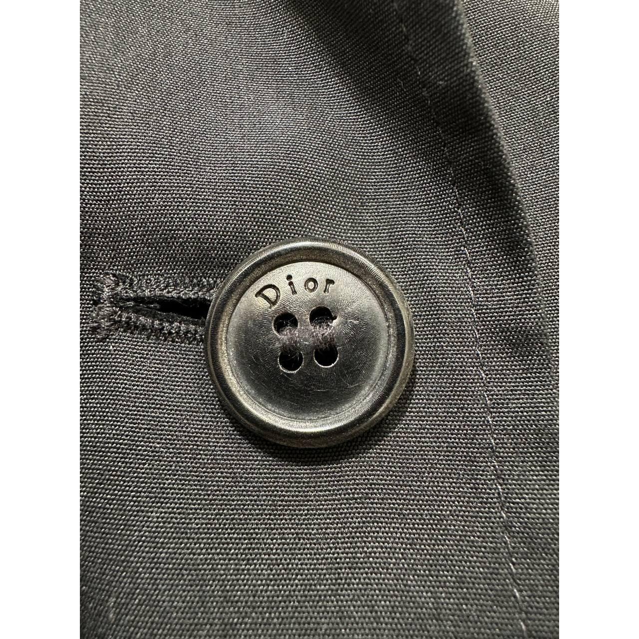 Christian Dior Black Cotton Trench Coat - Size 44 Damen im Angebot