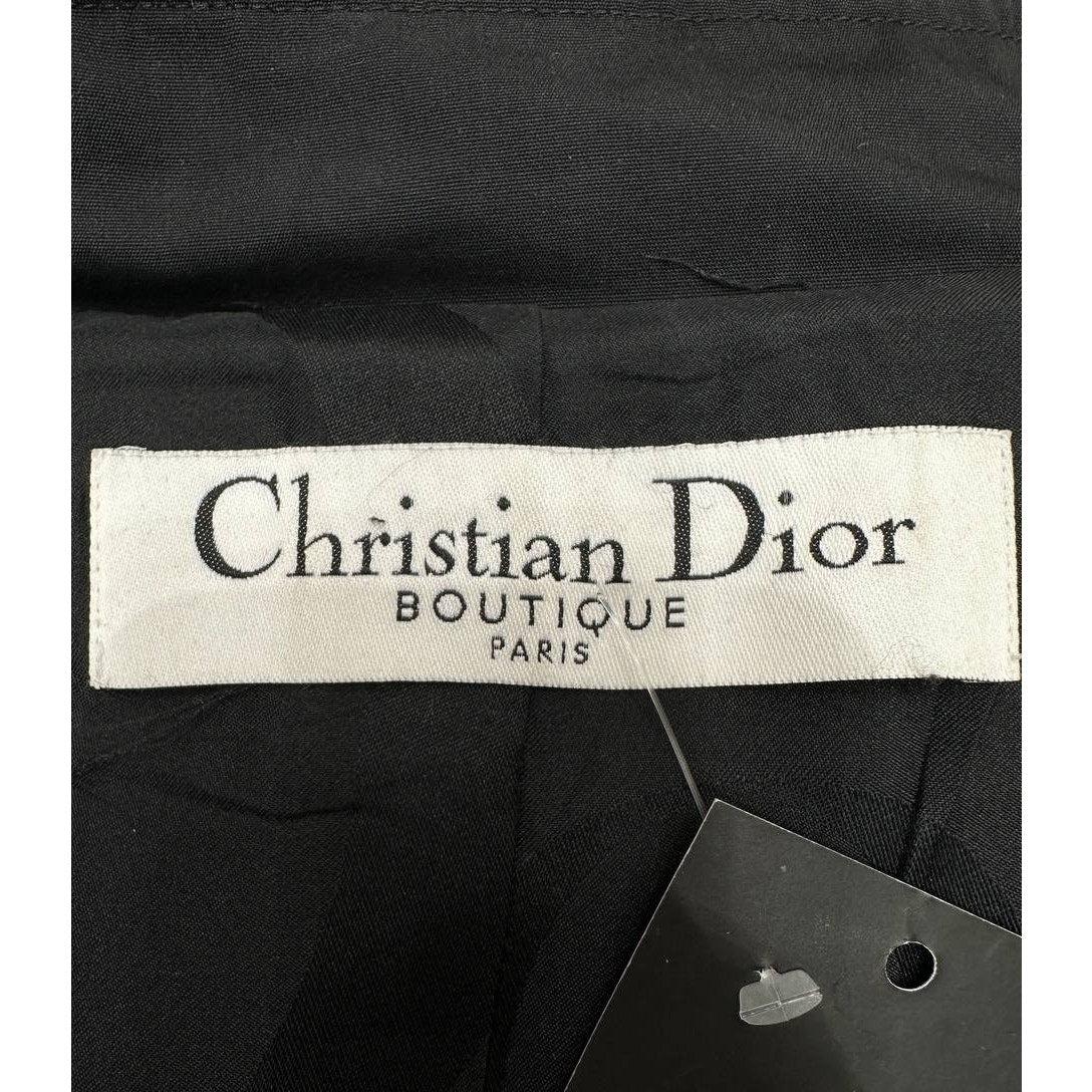 Christian Dior Black Cotton Trench Coat - Size 44 im Angebot 1