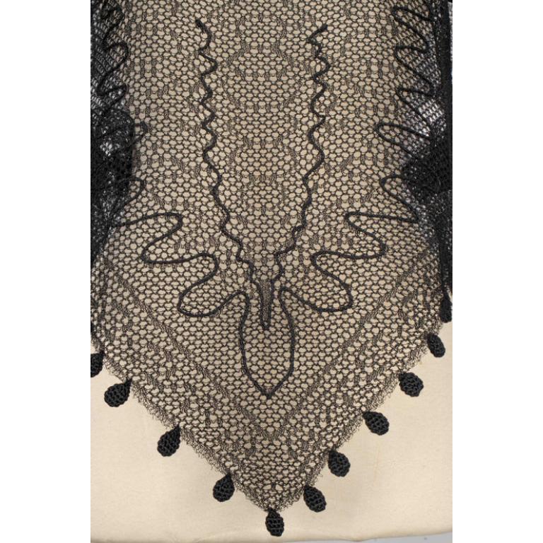 Christian Dior Black Crocheted Silk Hemstitched Top, 2025 4