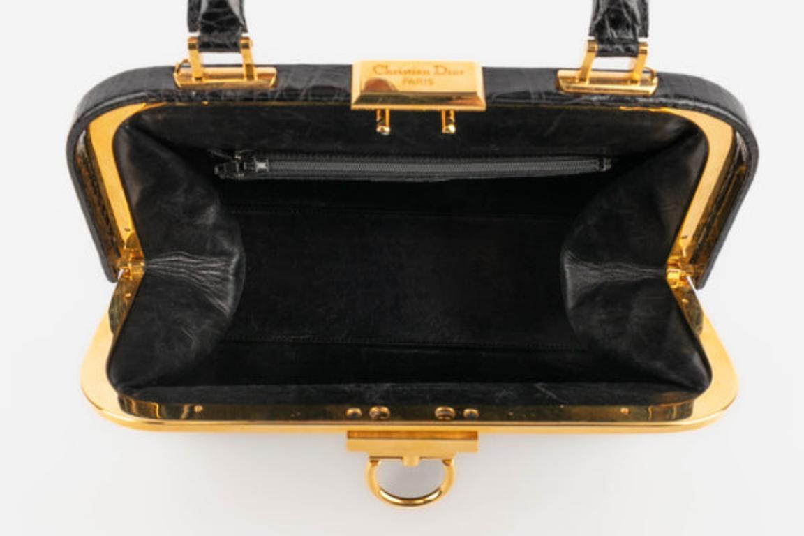 Christian Dior Black Crocodile 'Doctor' Bag For Sale 6