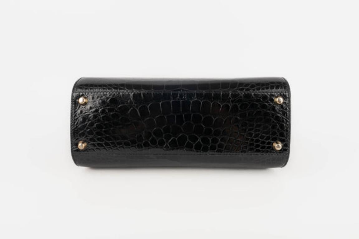 Christian Dior Black Crocodile 'Doctor' Bag For Sale 1