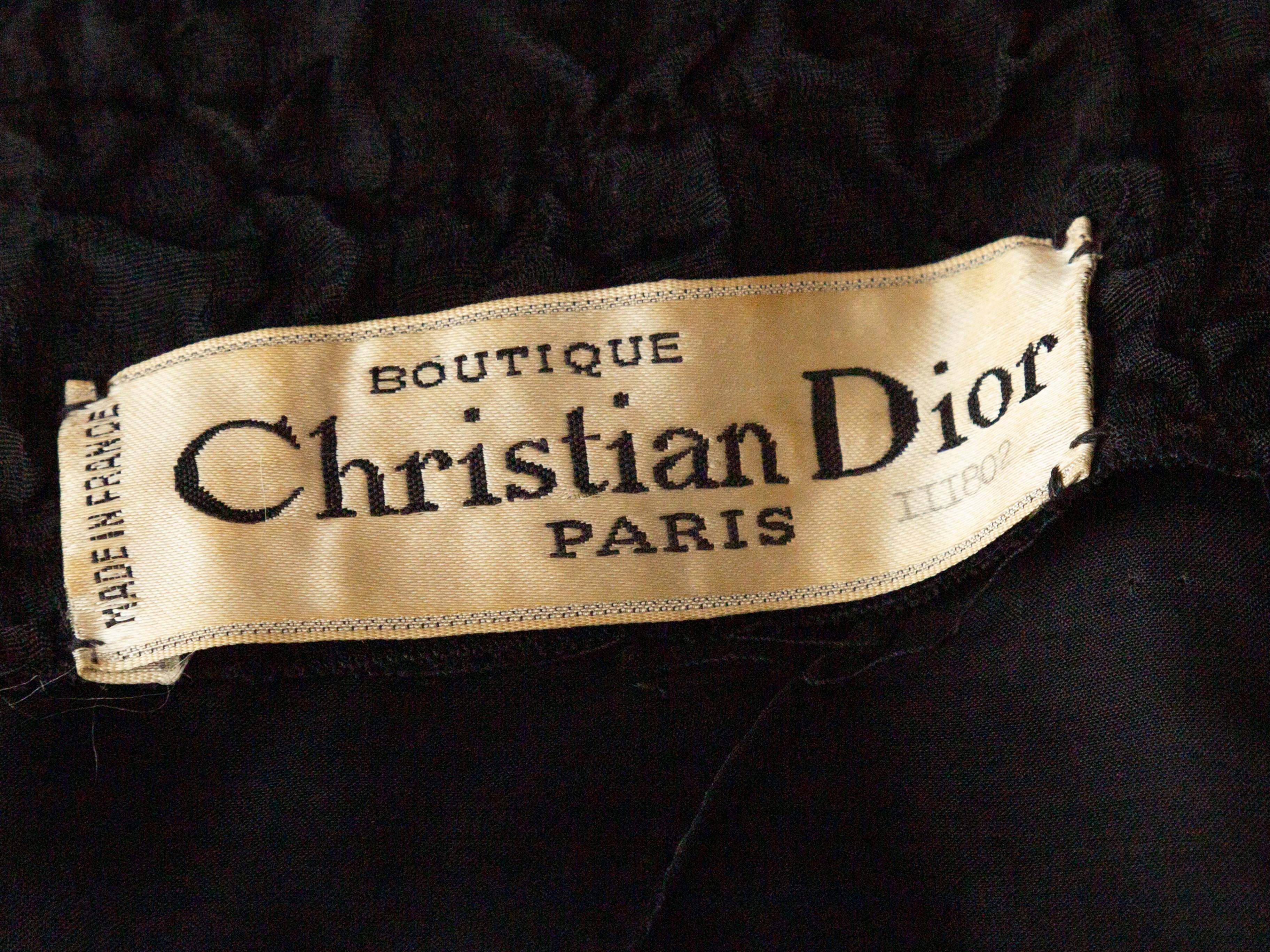 Women's Christian Dior Black Demi-Couture 50s/60s Dress