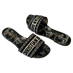 Christian Dior Black Dior Around the World Dway Slide