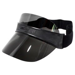 Christian Dior Black DiorClub V1U Mirrored Sun Visor