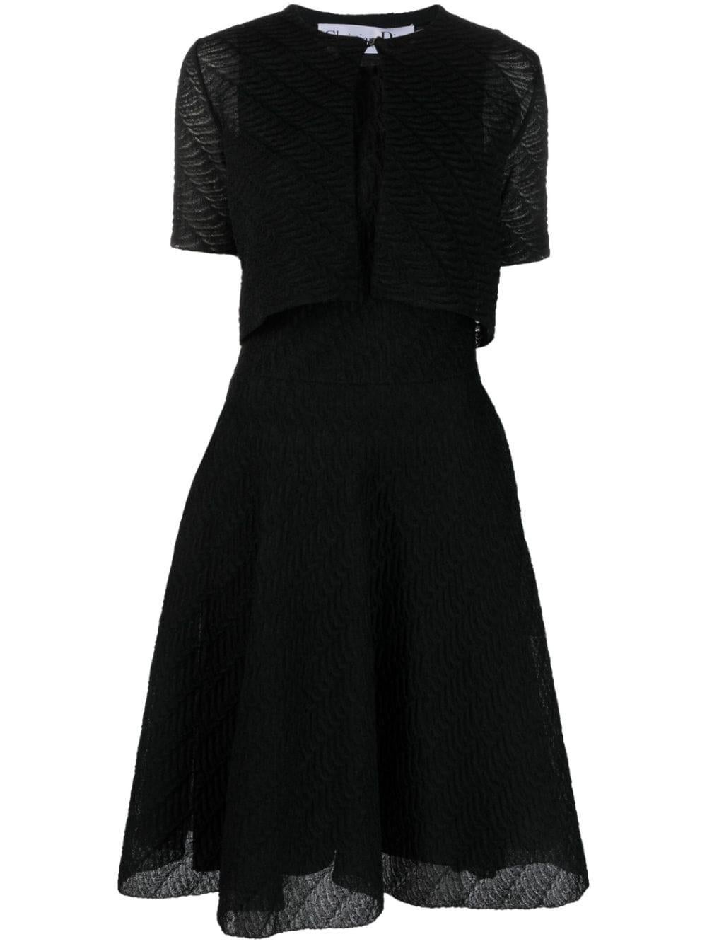 Christian Dior Schwarzes Kleid und Bolero-Set im Angebot 6