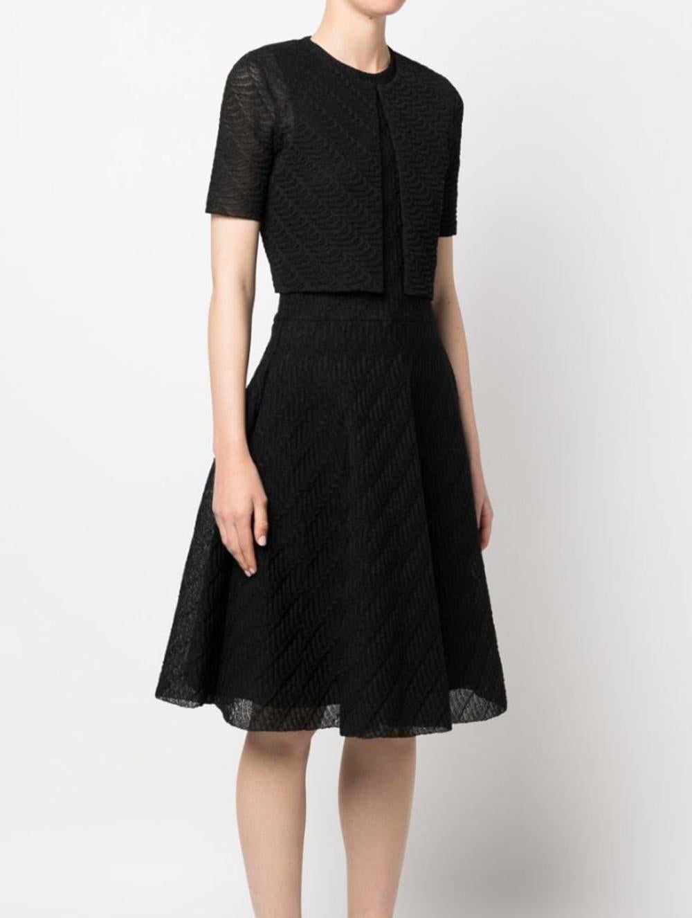 Christian Dior Schwarzes Kleid und Bolero-Set Damen im Angebot