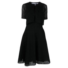 Vintage Christian Dior Black Dress and Bolero Set