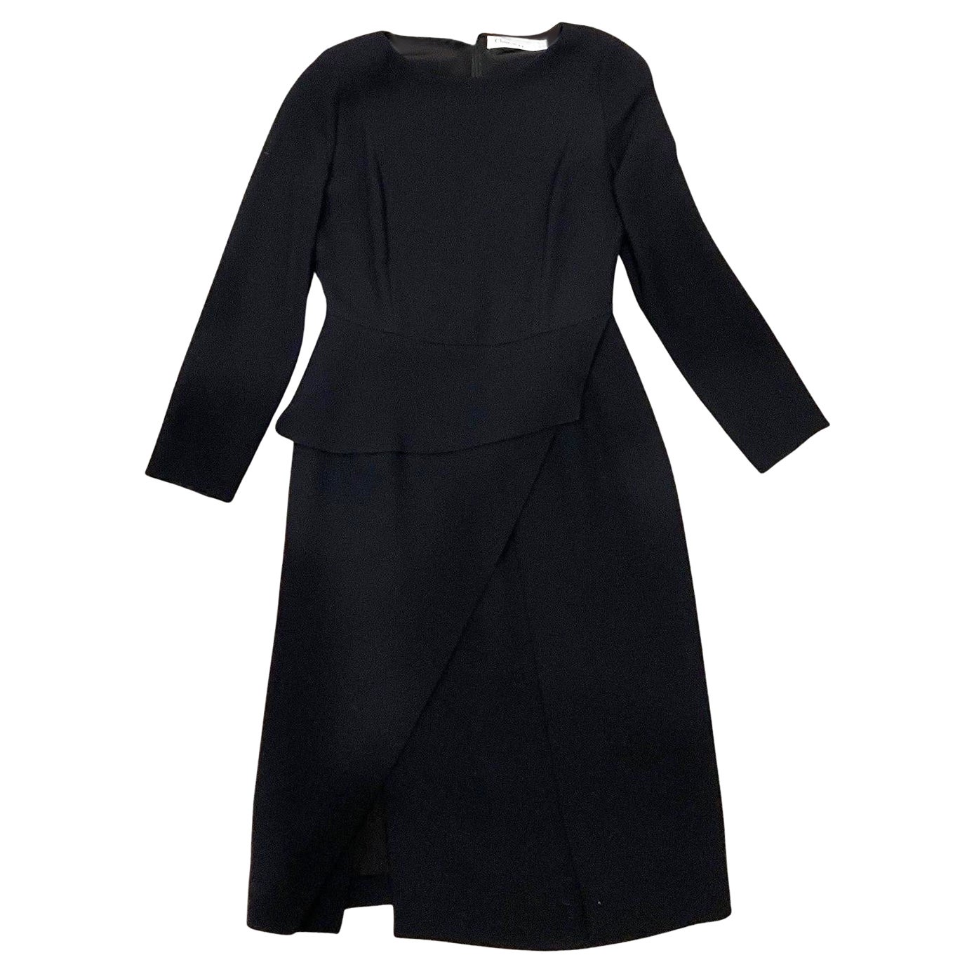 Christian Dior Schwarzes Kleid mit Taillendetail