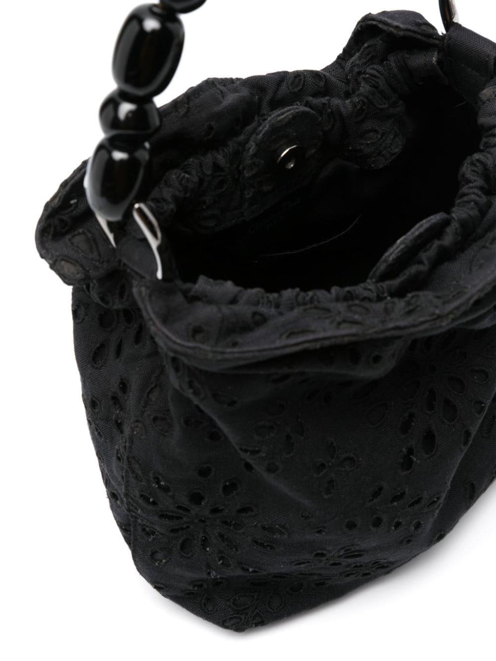 Women's Christian Dior Black Embroidered Cotton Malice Tote Bag For Sale