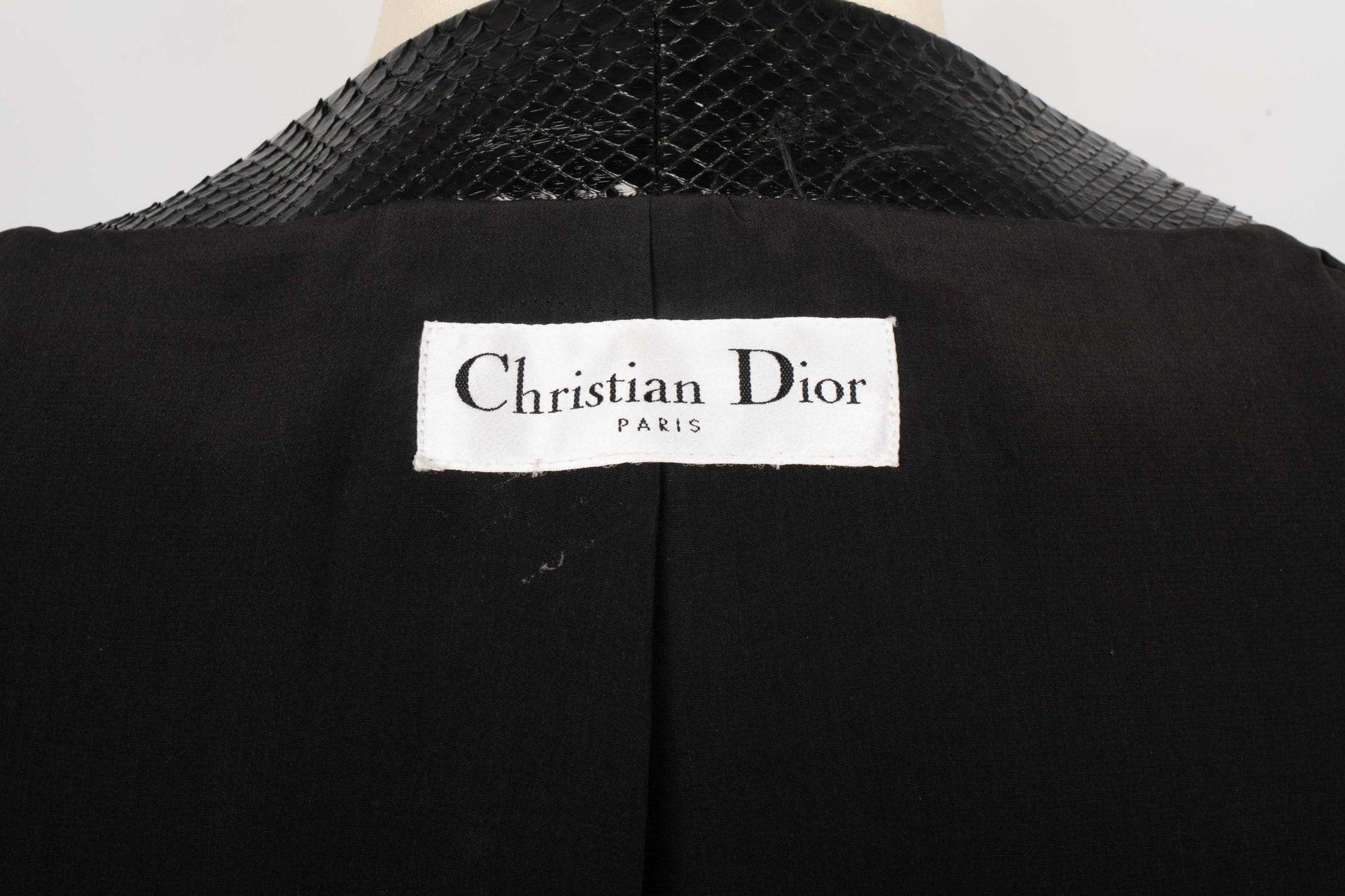 Christian Dior Top de piel exótica negra, 2010 en venta 5