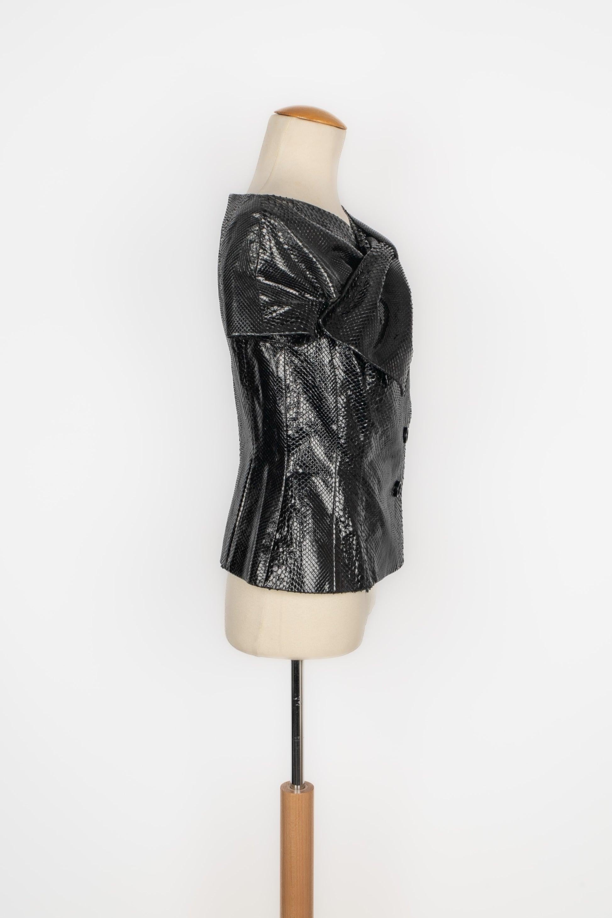 De las mujeres Christian Dior Top de piel exótica negra, 2010 en venta