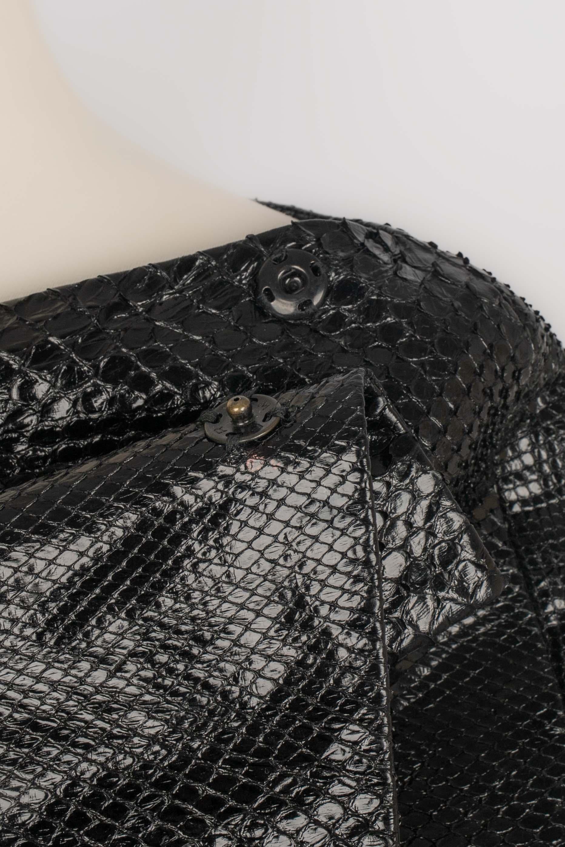 Christian Dior Top de piel exótica negra, 2010 en venta 4