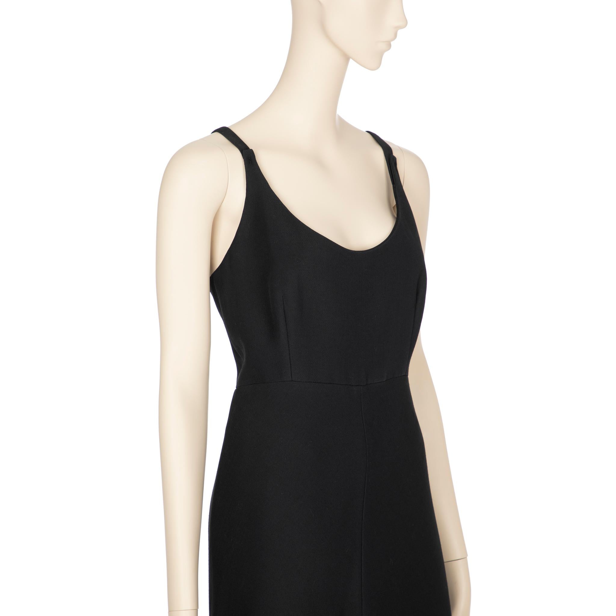 Christian Dior Black Fitted Dress 40 FR For Sale 1