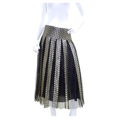 Christian Dior Black/Gold Metallic Tulle Skirt