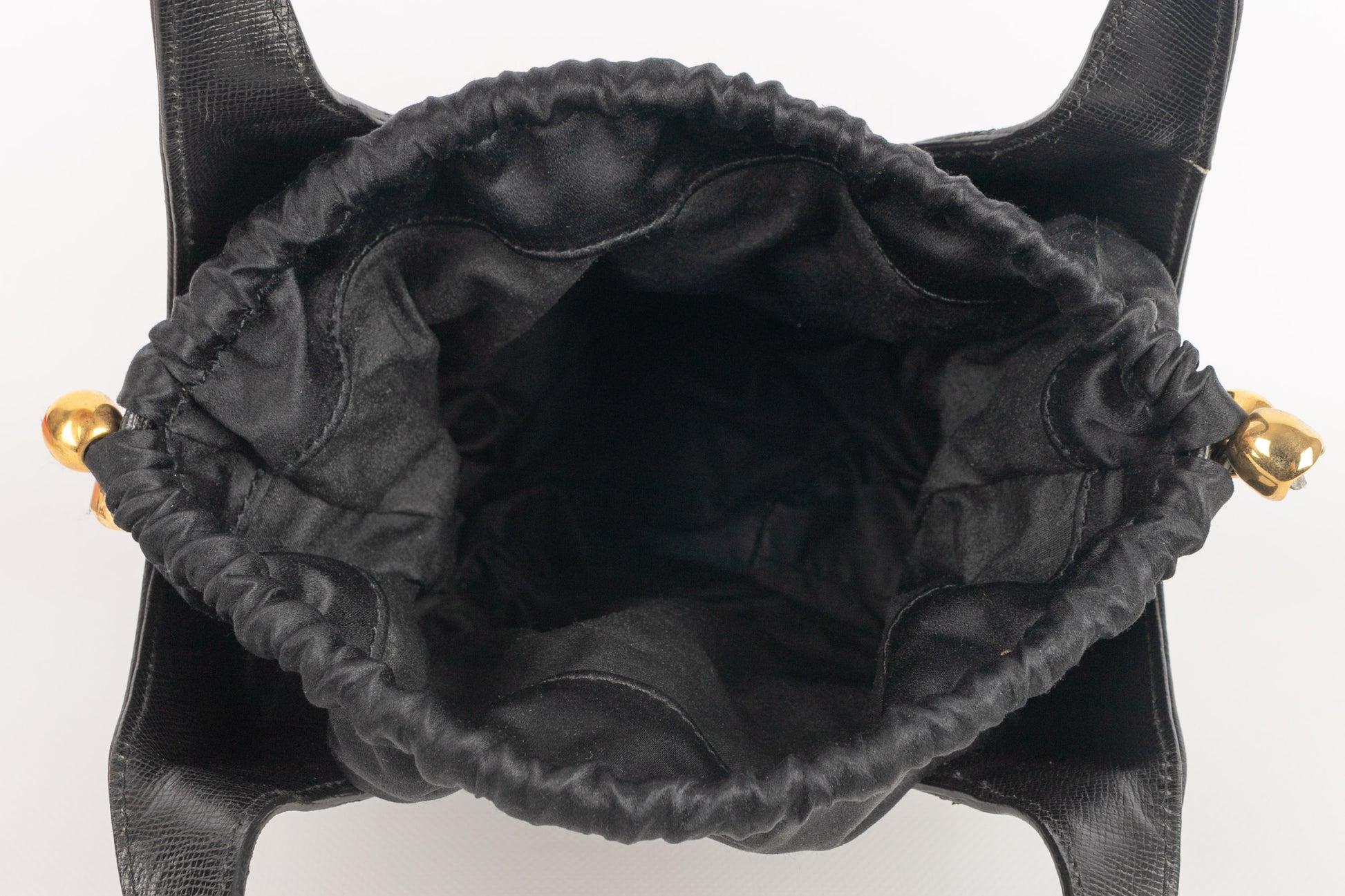 Christian Dior Black Grain Leather 'Box' Bag For Sale 5