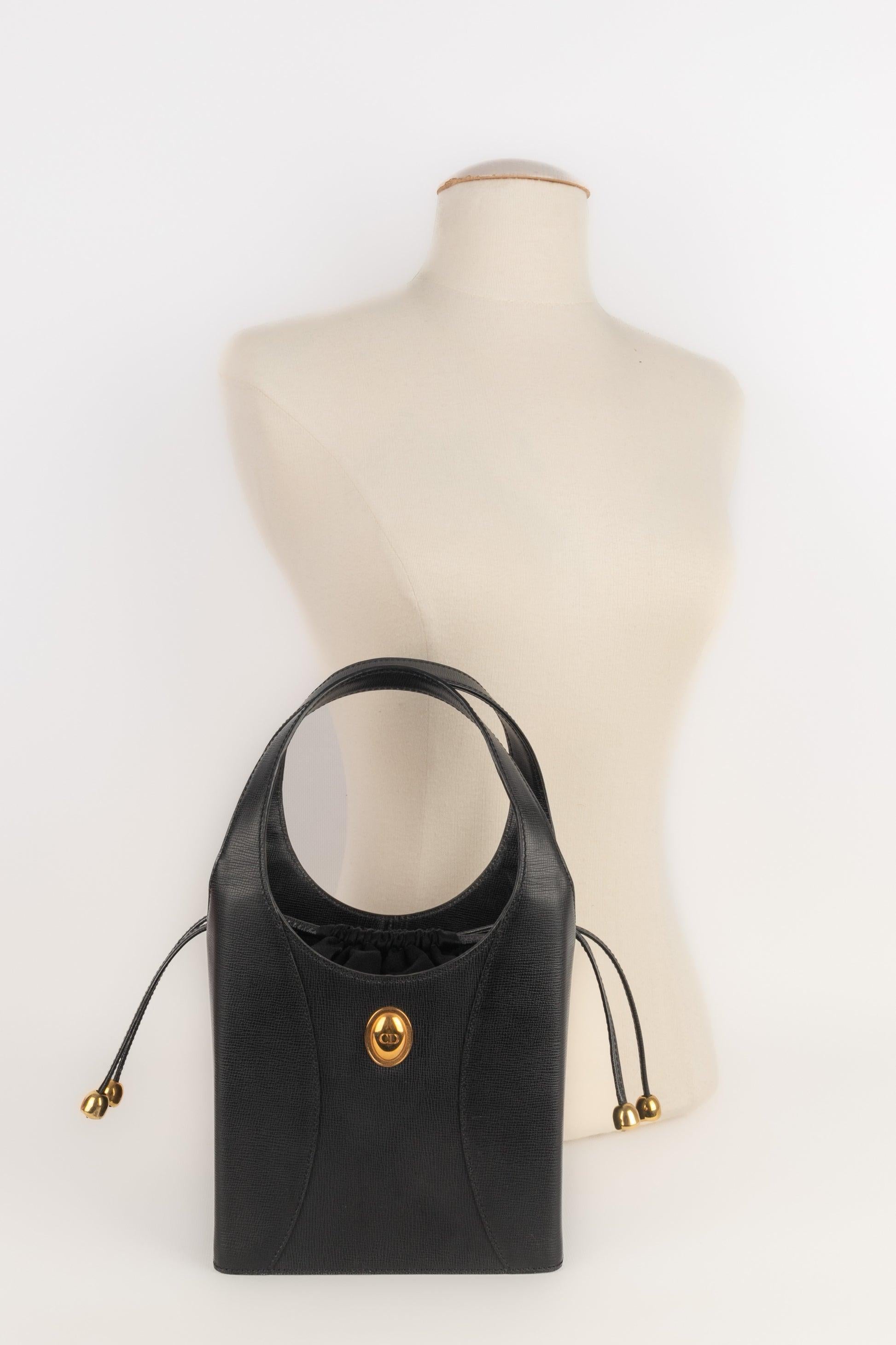 Christian Dior Black Grain Leather 'Box' Bag For Sale 6