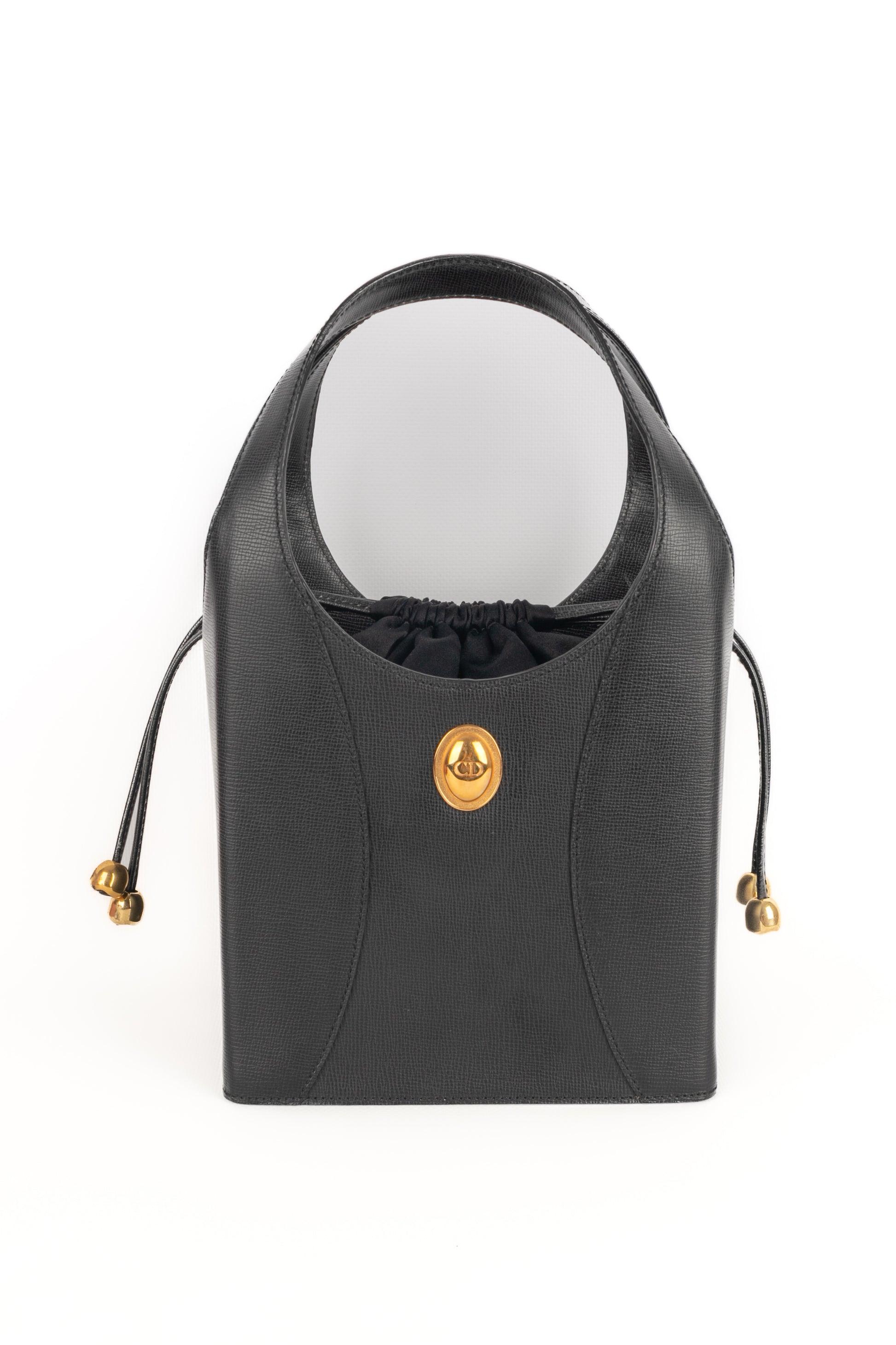 Christian Dior Black Grain Leather 'Box' Bag For Sale