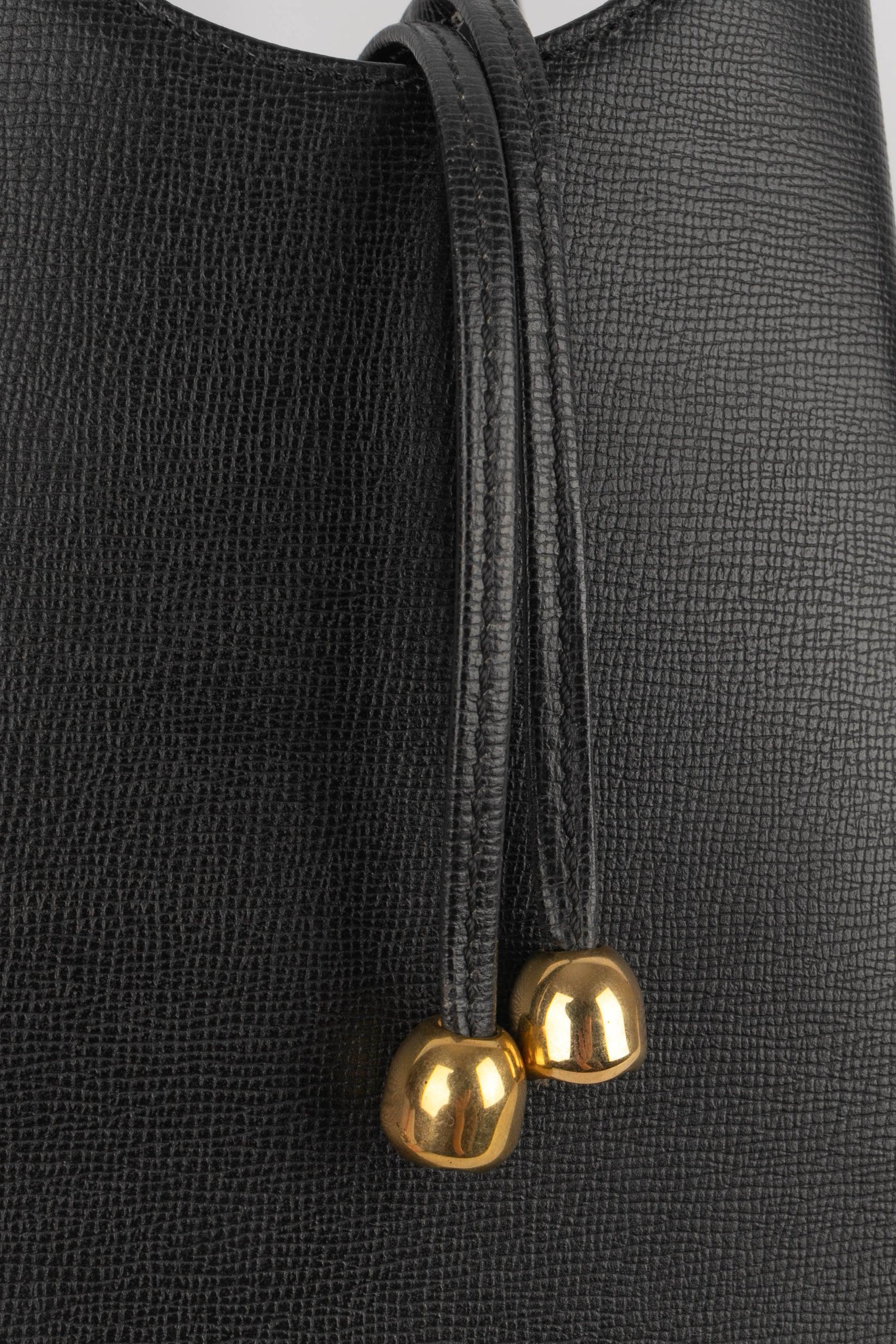 Christian Dior Black Grain Leather 'Box' Bag For Sale 3
