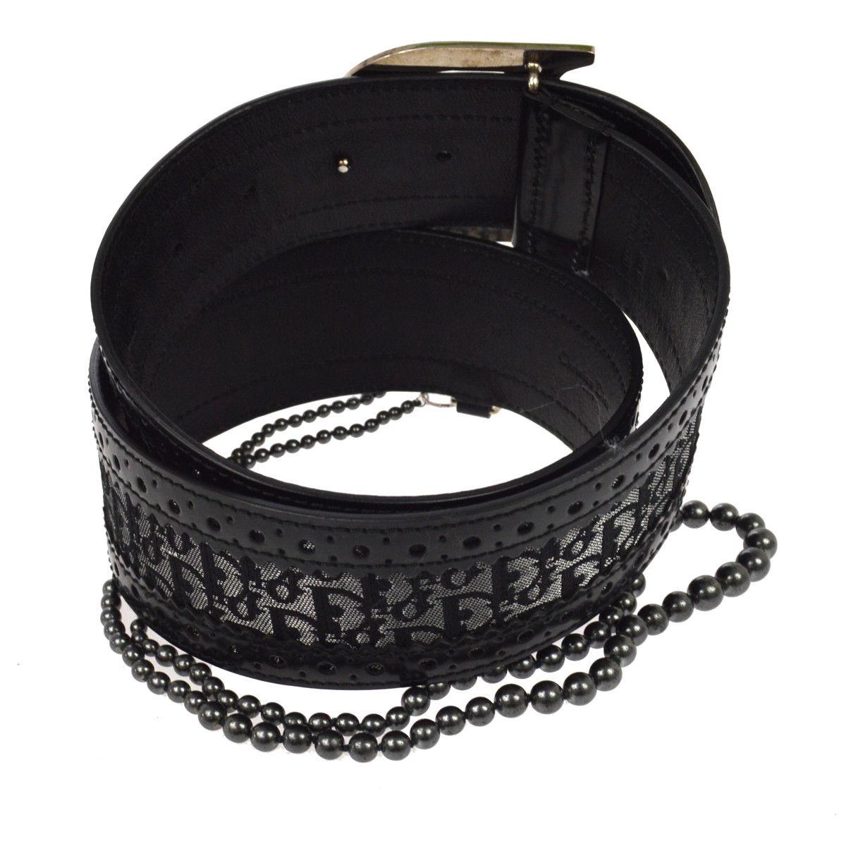 black christian dior belt