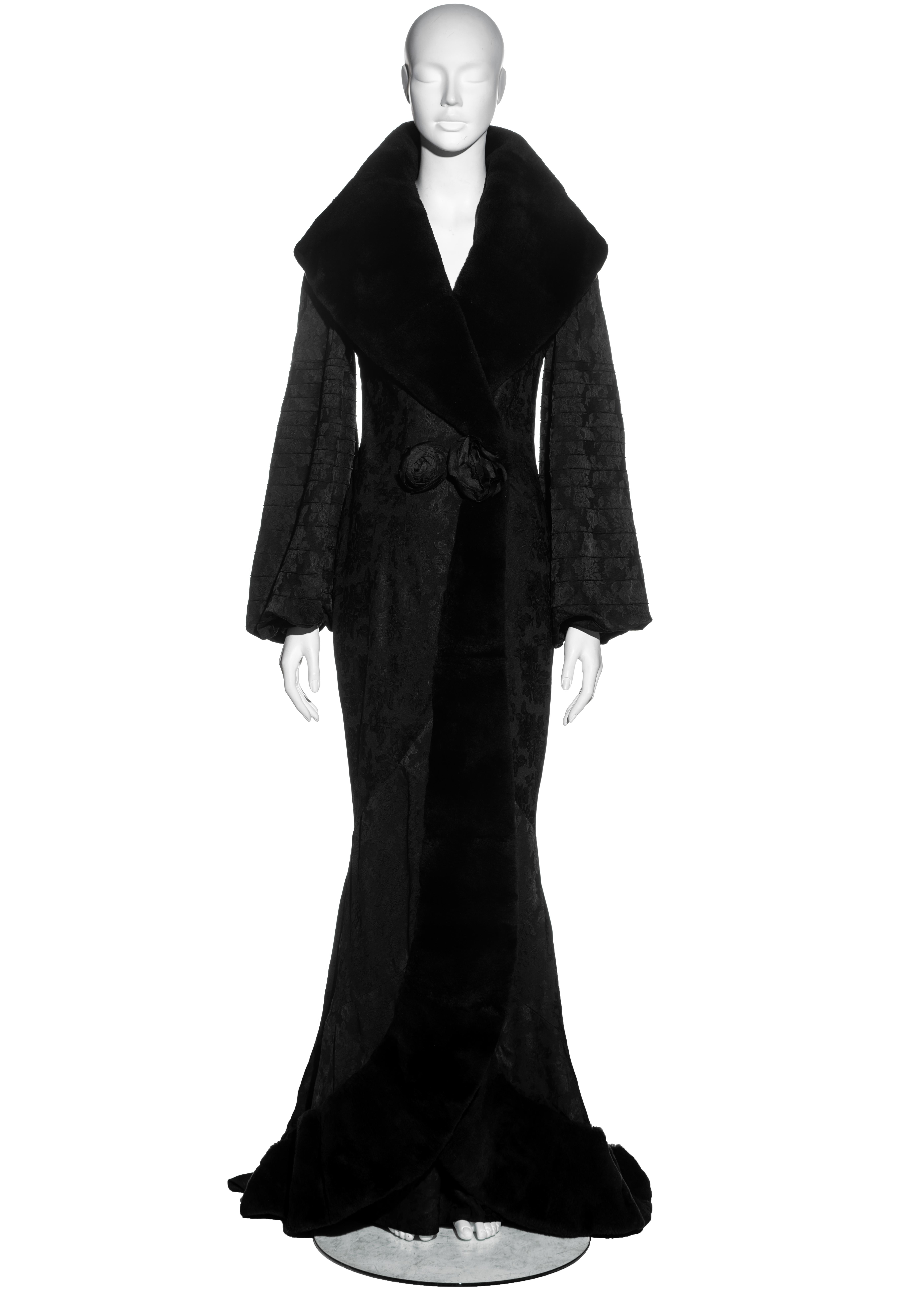 black fur dress