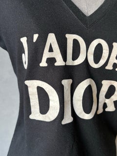 Christian Dior Black “J’Adore Dior” Cotton T-Shirt, circa 2000s
