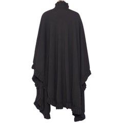 Christian Dior Black Knit Wool Blend Cape - 1980s/90s