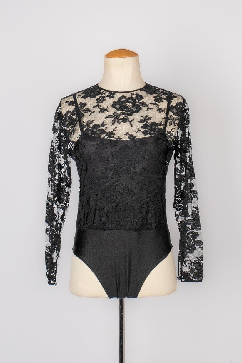Women's Christian Dior Black Lace Set For Sale