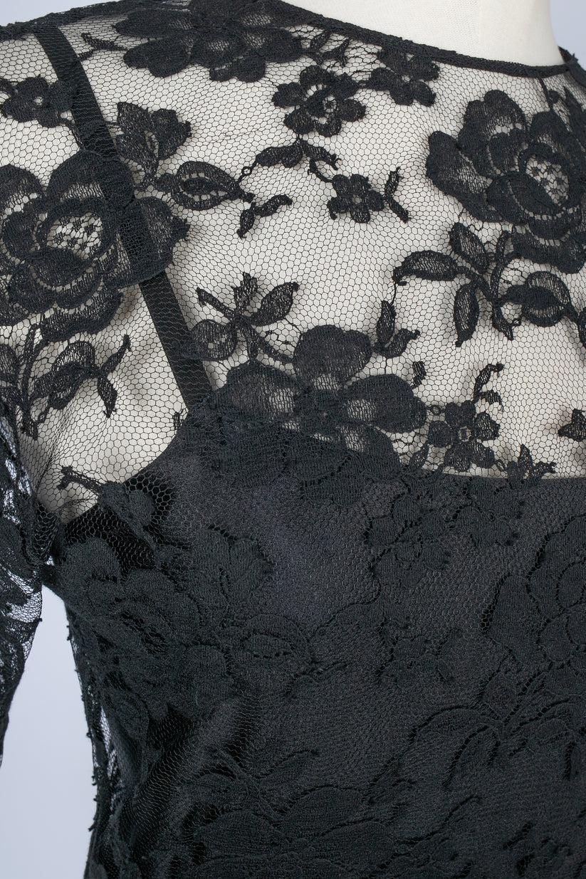 Christian Dior Black Lace Set For Sale 2