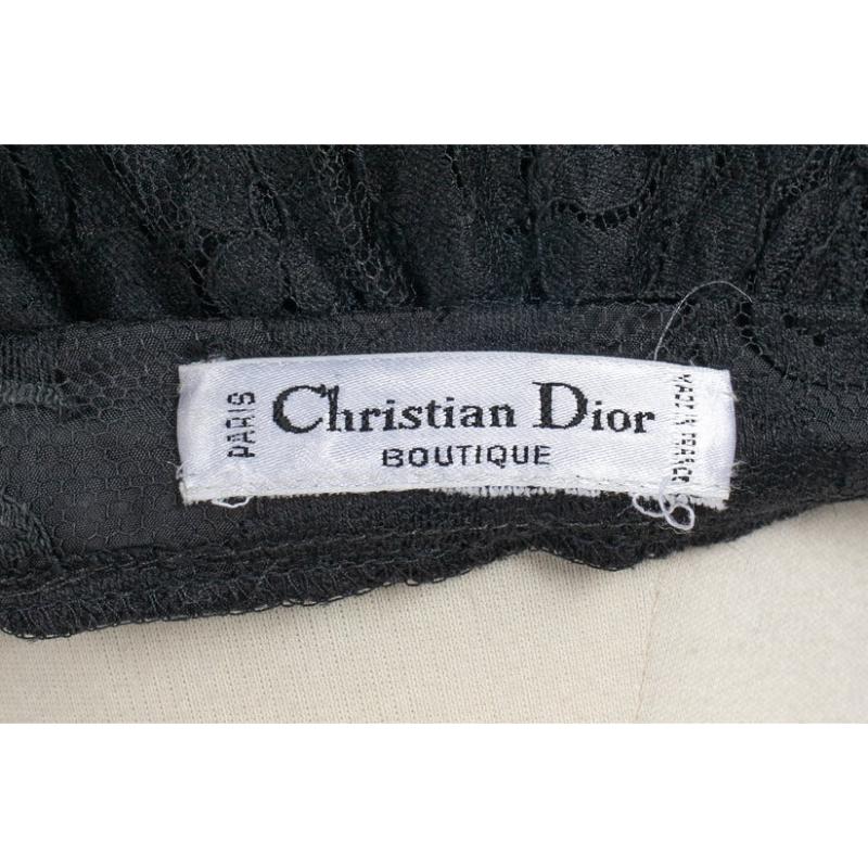 Christian Dior - Ensemble de dentelle noire en vente 3