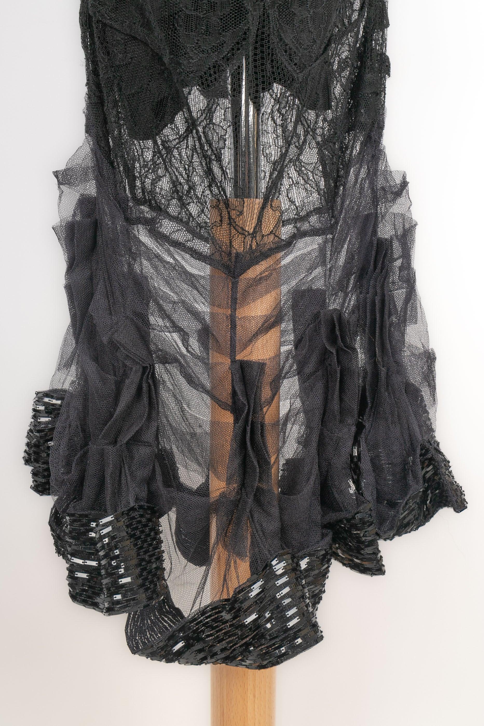Christian Dior Black Lace Skirt, 2003 For Sale 2