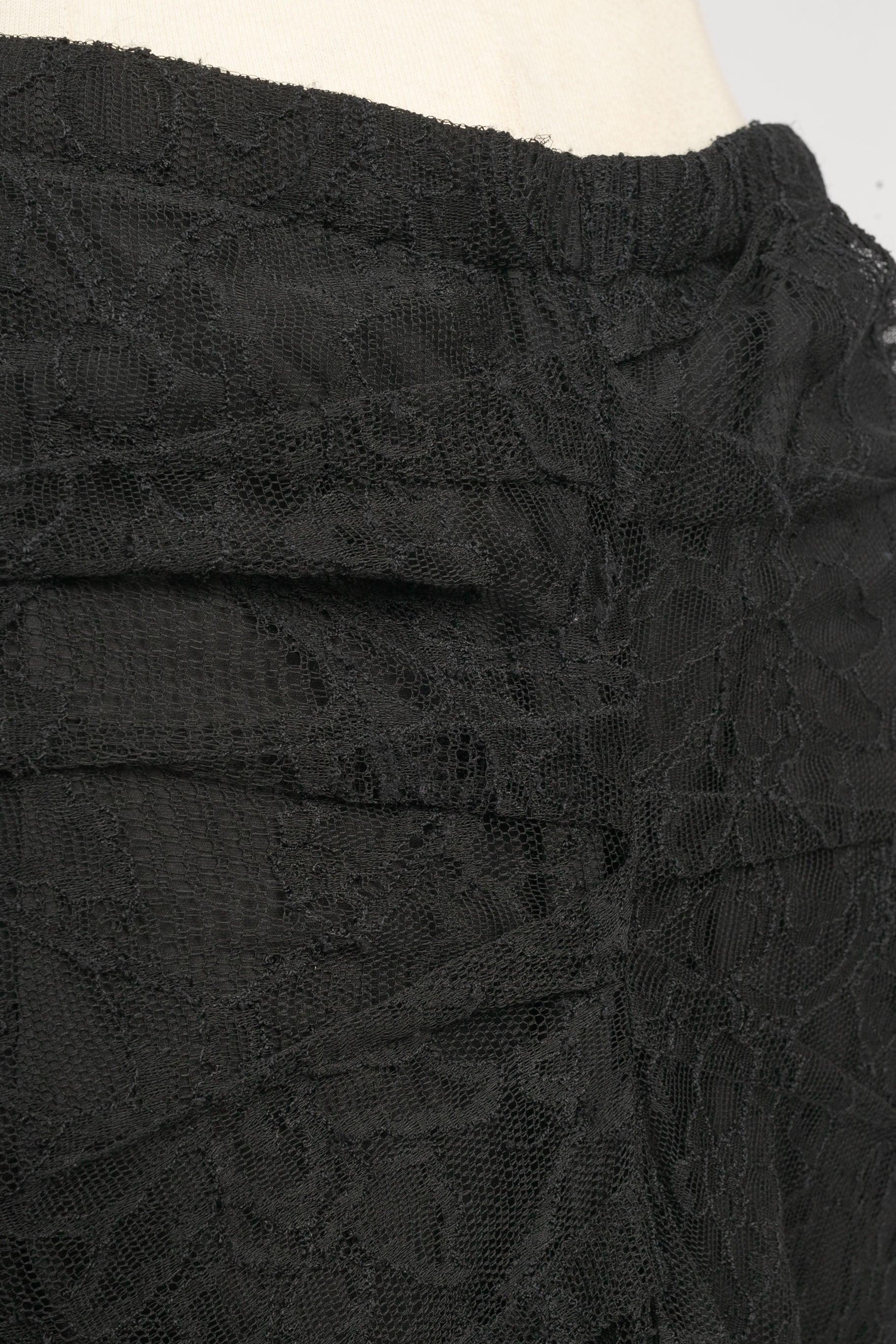 Christian Dior Black Lace Skirt, 2003 For Sale 4