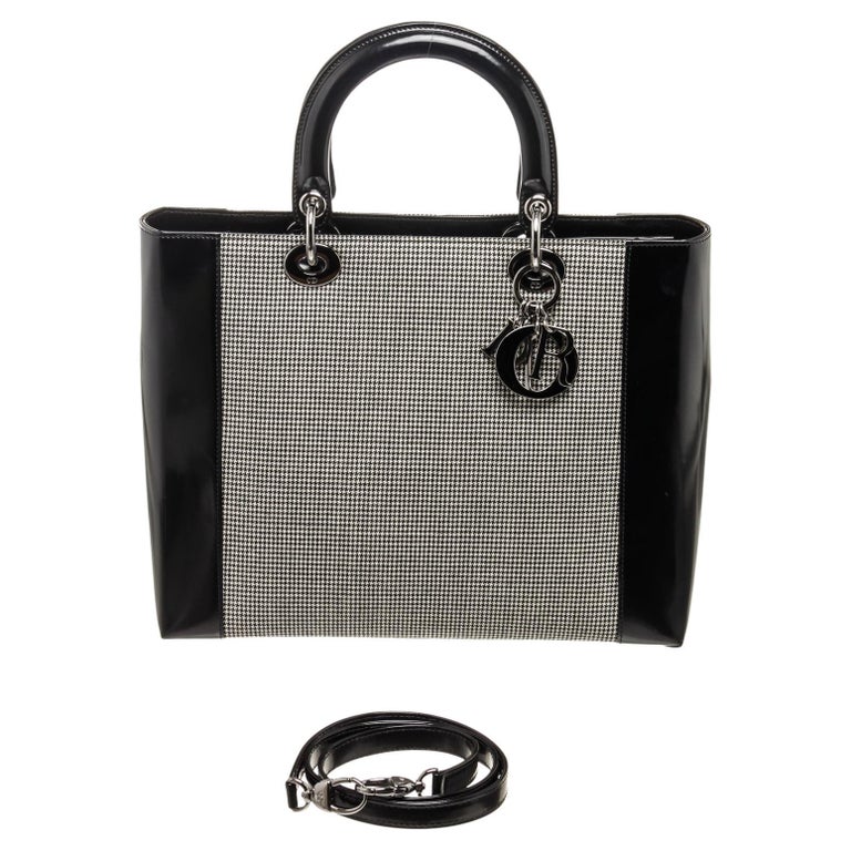 Christian Dior Black Lady Leather Handbag For Sale at 1stDibs