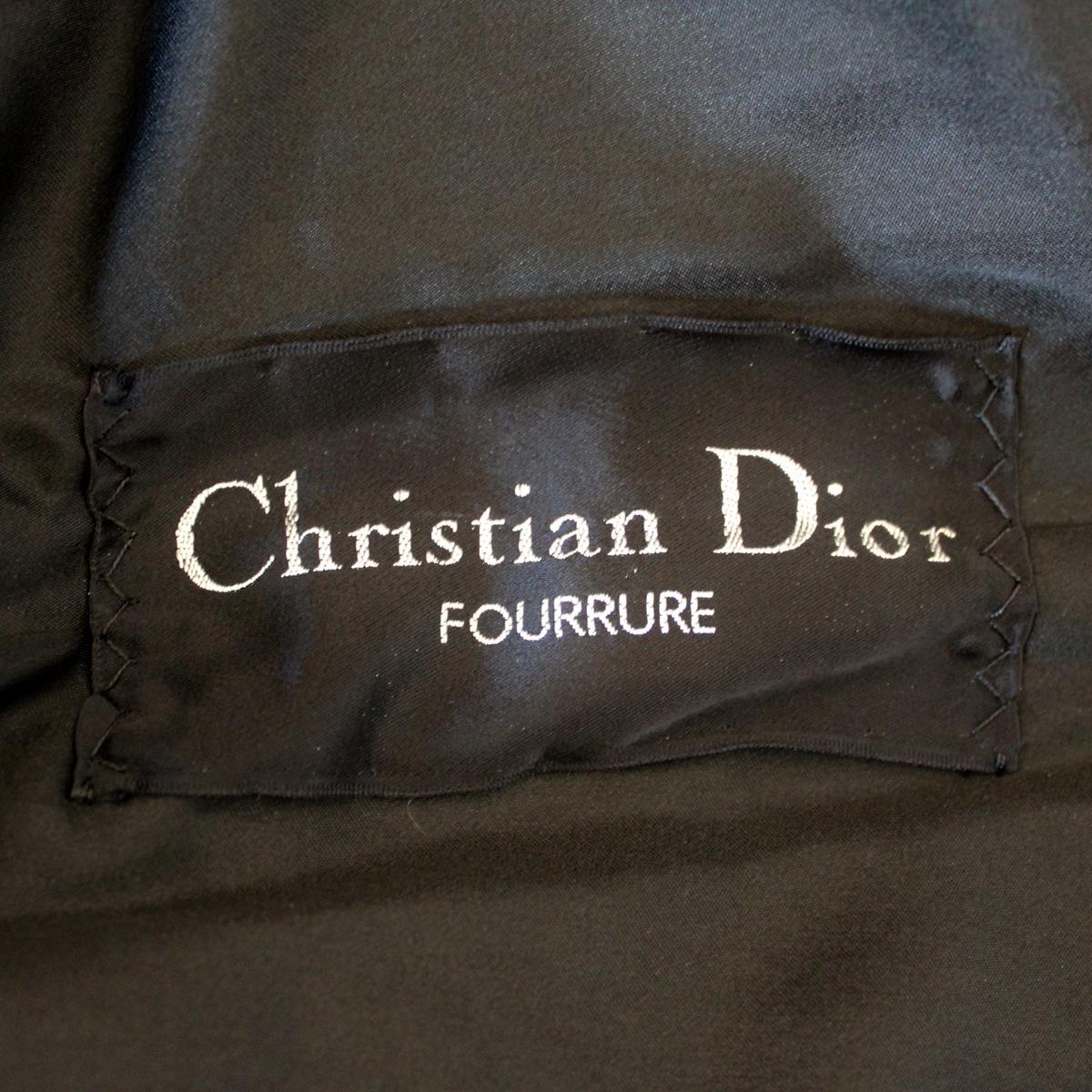 Christian Dior Black Lamb Fur Coat 1