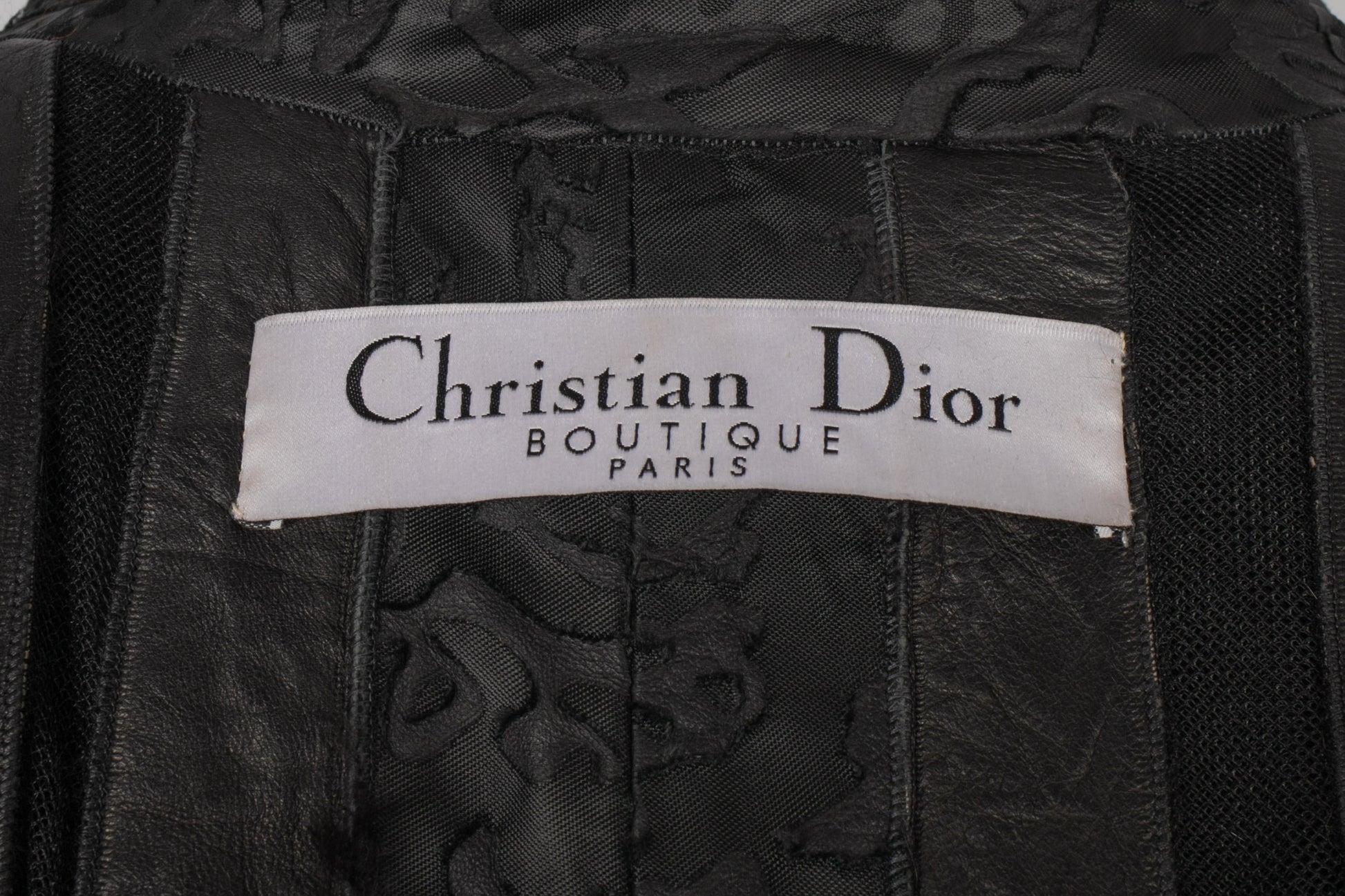 Christian Dior Black Lamb Leather Coat, 2006 9