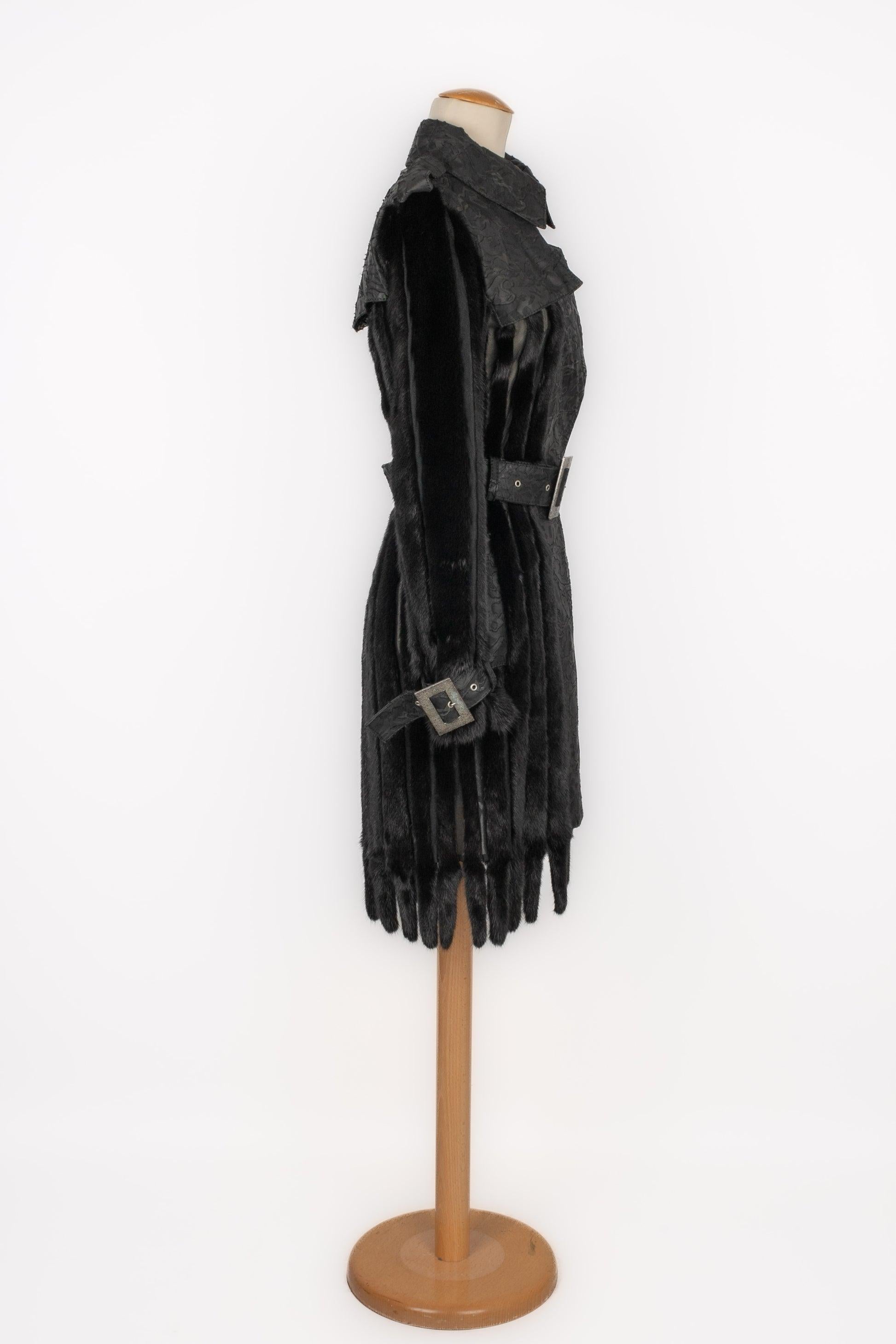 Christian Dior Black Lamb Leather Coat, 2006 In Excellent Condition In SAINT-OUEN-SUR-SEINE, FR
