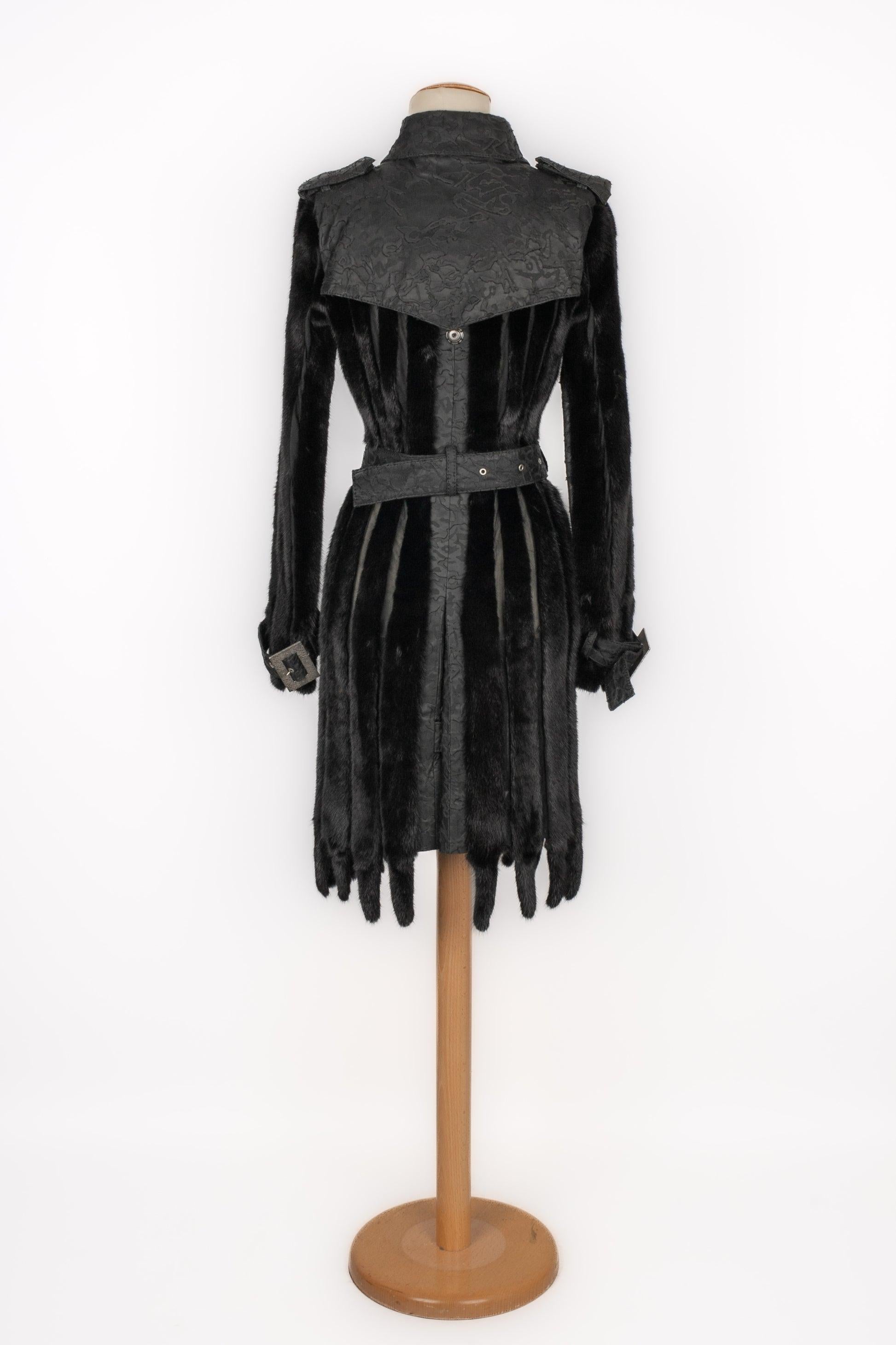 Women's Christian Dior Black Lamb Leather Coat, 2006