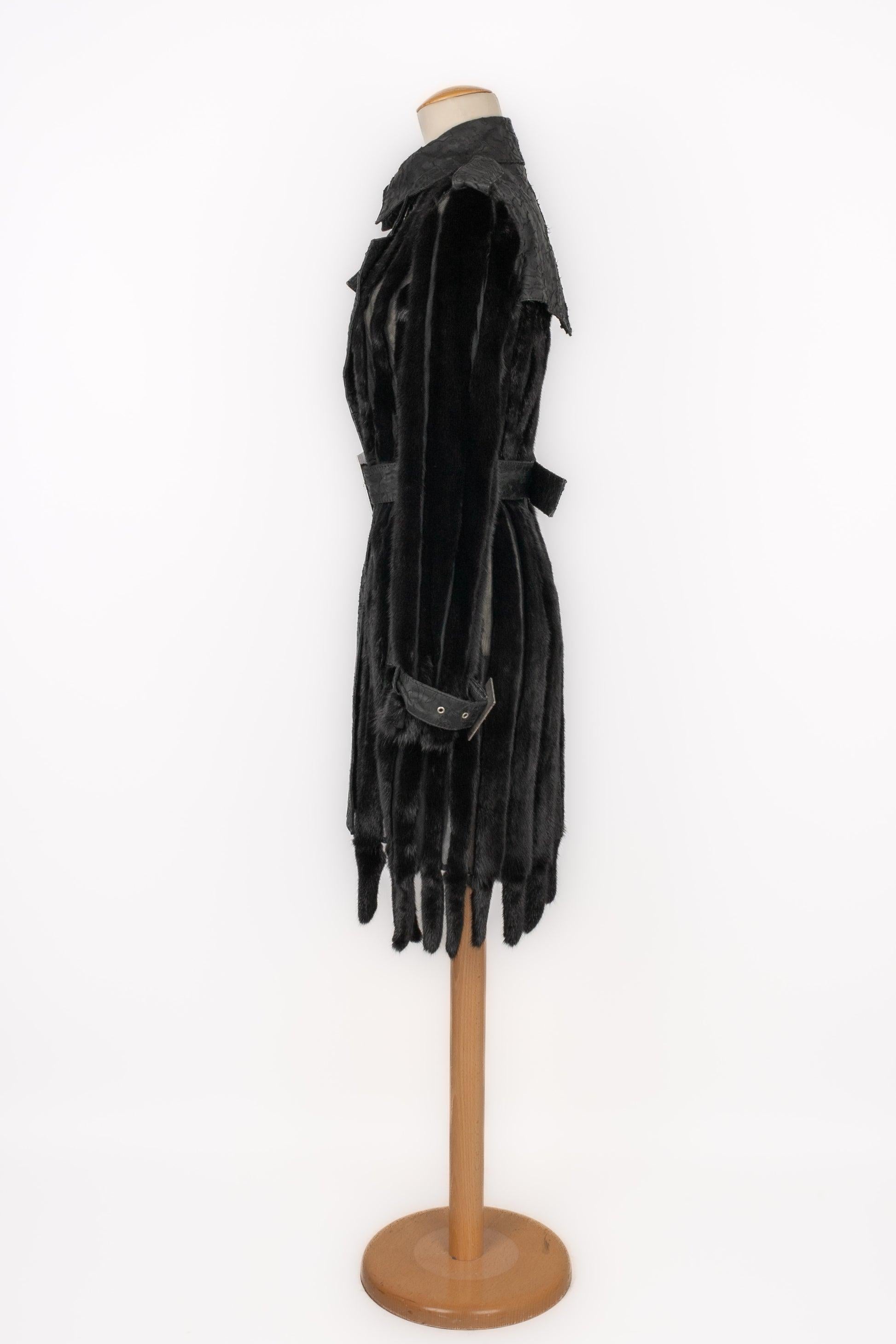 Christian Dior Black Lamb Leather Coat, 2006 1