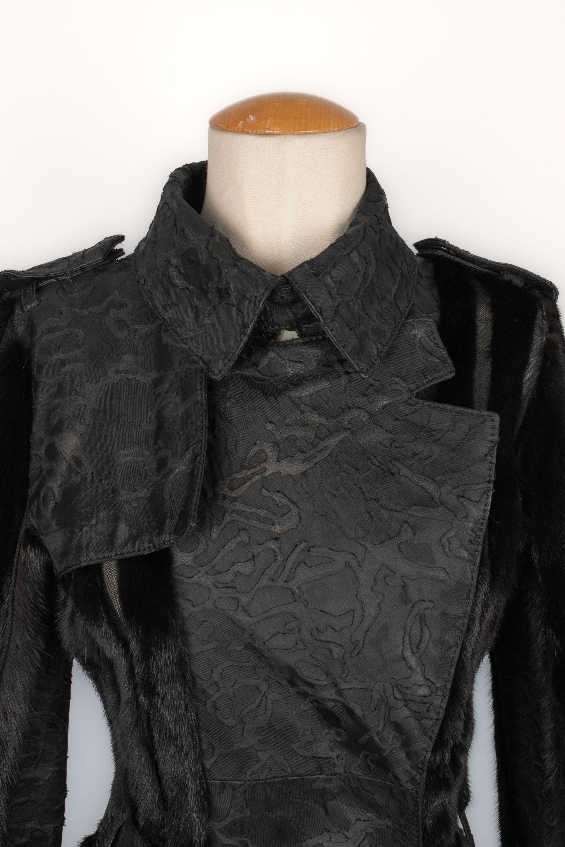 Christian Dior Black Lamb Leather Coat, 2006 2