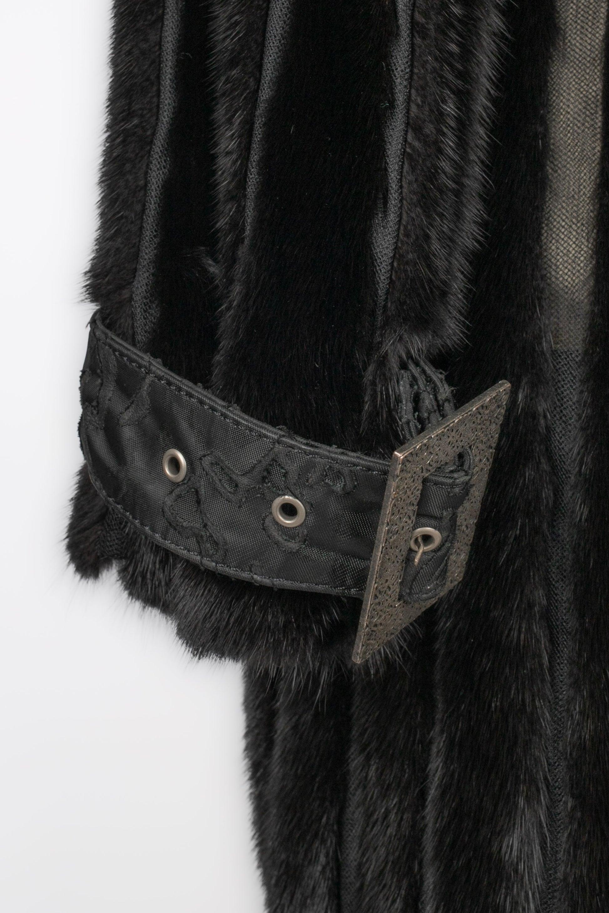 Christian Dior Black Lamb Leather Coat, 2006 4