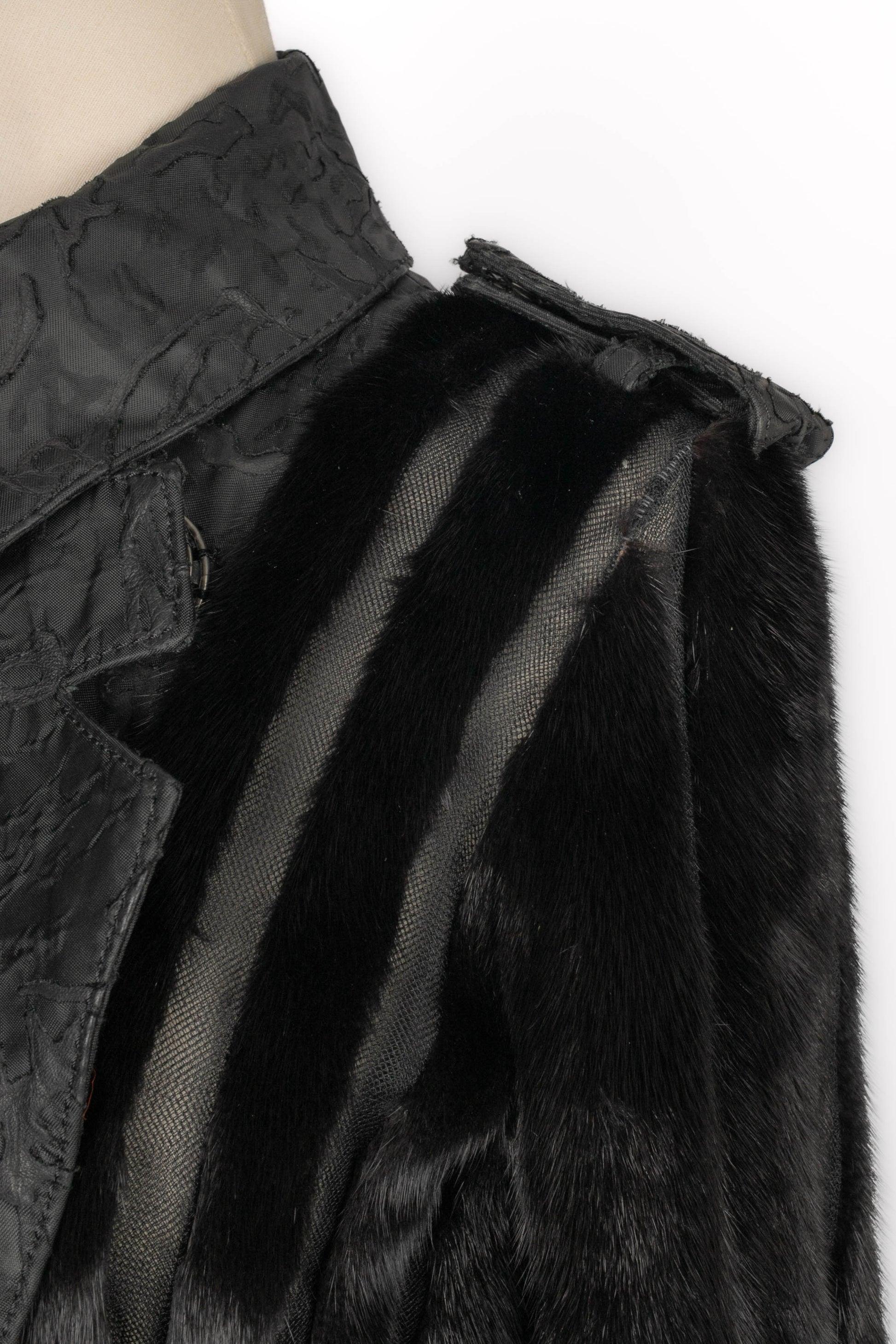 Christian Dior Black Lamb Leather Coat, 2006 5