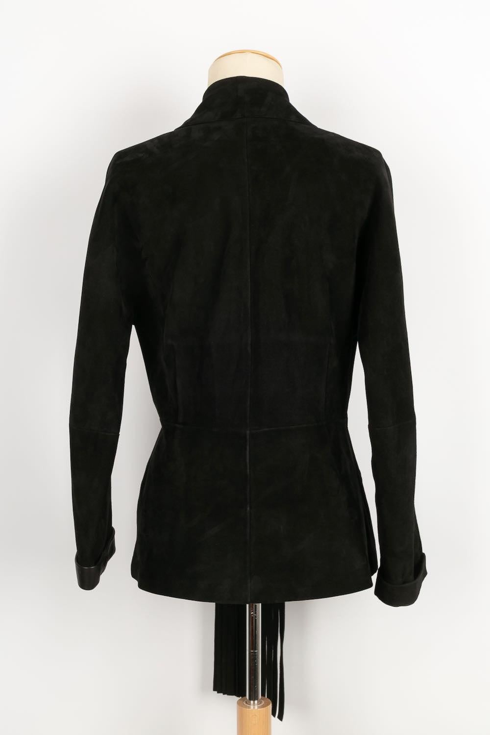 Christian Dior Black Lamb Leather Jacket In Good Condition For Sale In SAINT-OUEN-SUR-SEINE, FR